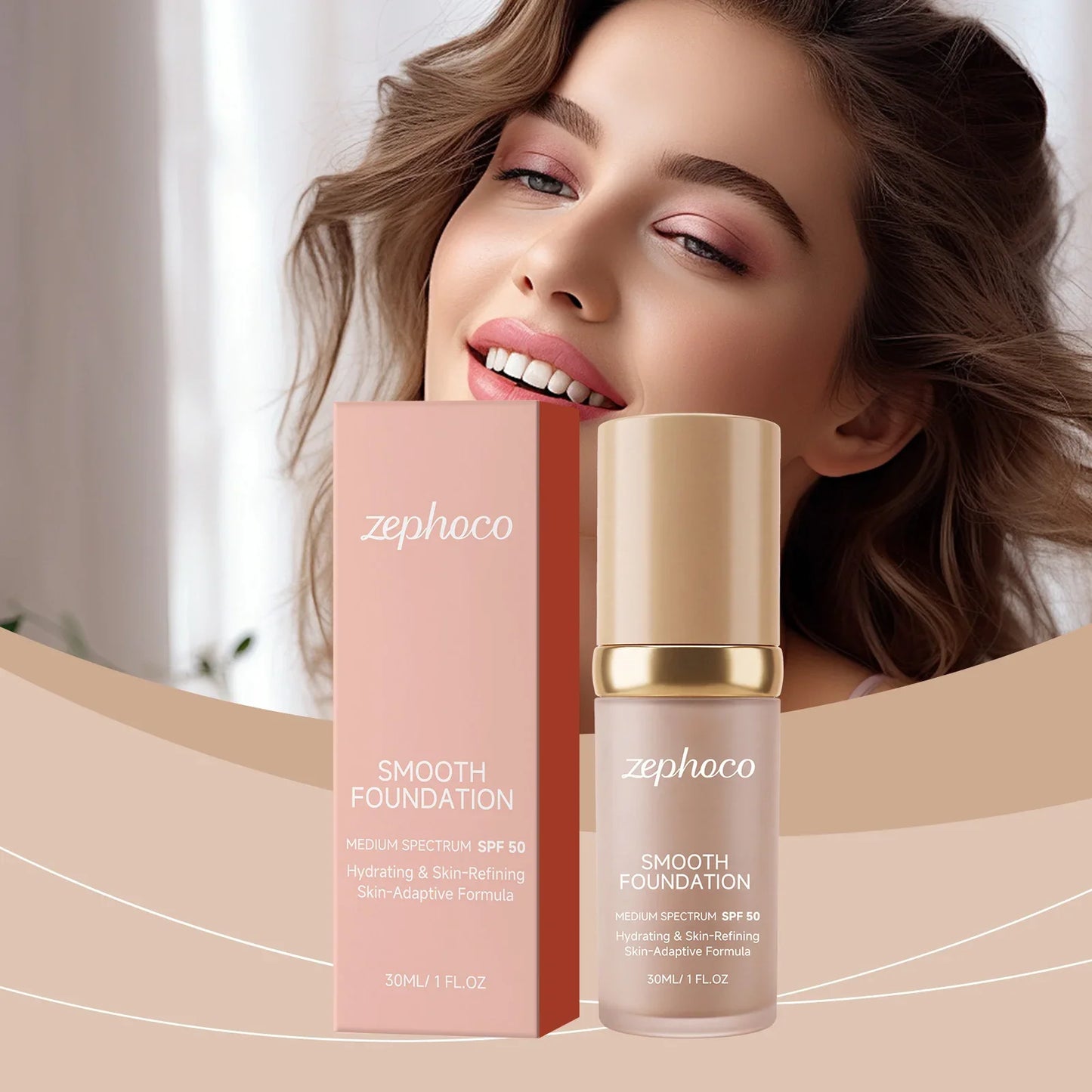 Zephoco Color Changing Foundation SPF50 – Full Coverage 30ml