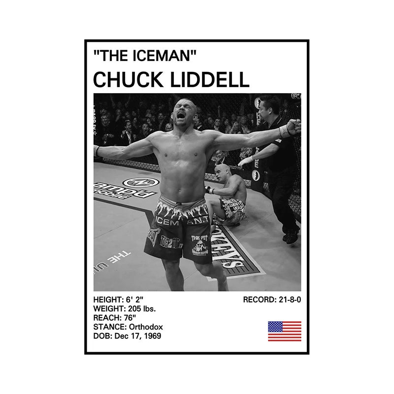 Boxing Legends Black & White Canvas Wall Art – Gym Home Decor