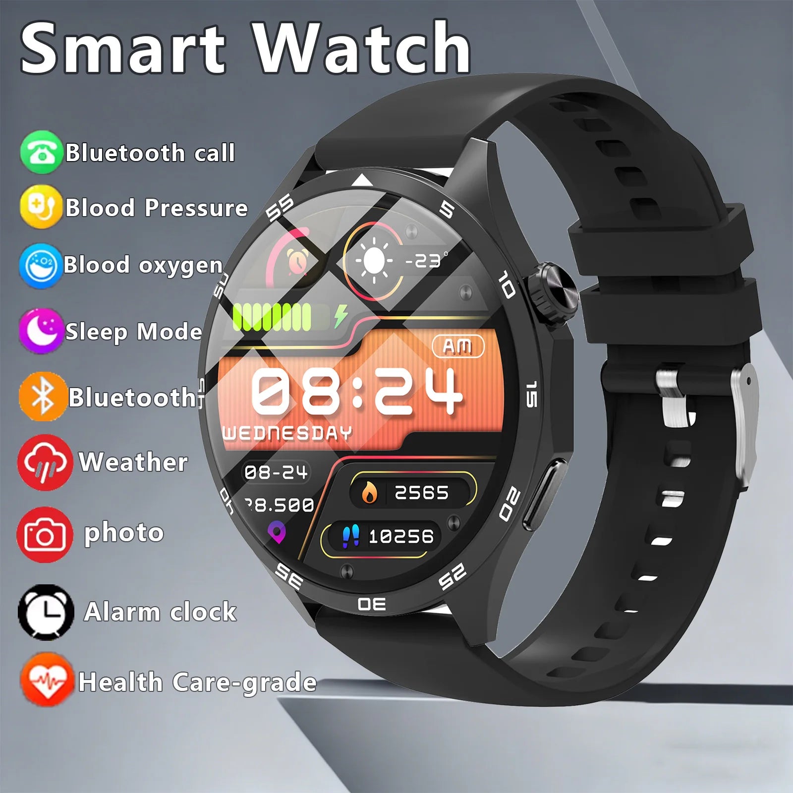 2025 New Smart Watch Men Women Multi-Sport Mode HD Amoled 1.50 Inch SmartWatch Bluetooth Calling Call Life-Waterproof Watch Peaceful Pleasures Health and Wellness