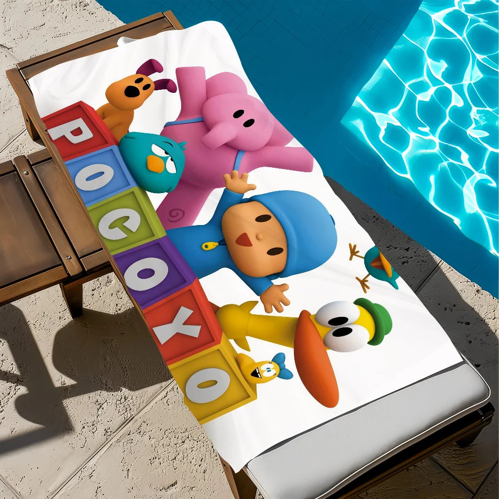 Pocoyo Cartoon Quick-Dry Beach Towel | Soft Pool & Travel Towel