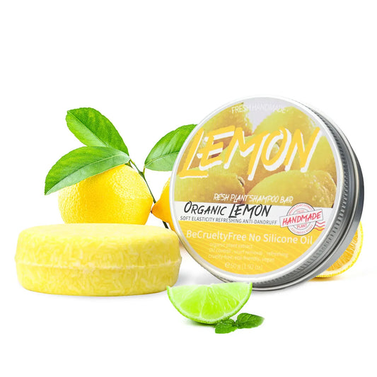 Organic Lemon Solid Shampoo Bar 60g – Moisturizing & Cleansing Solid Shampoo Bar Oasis Select 60g