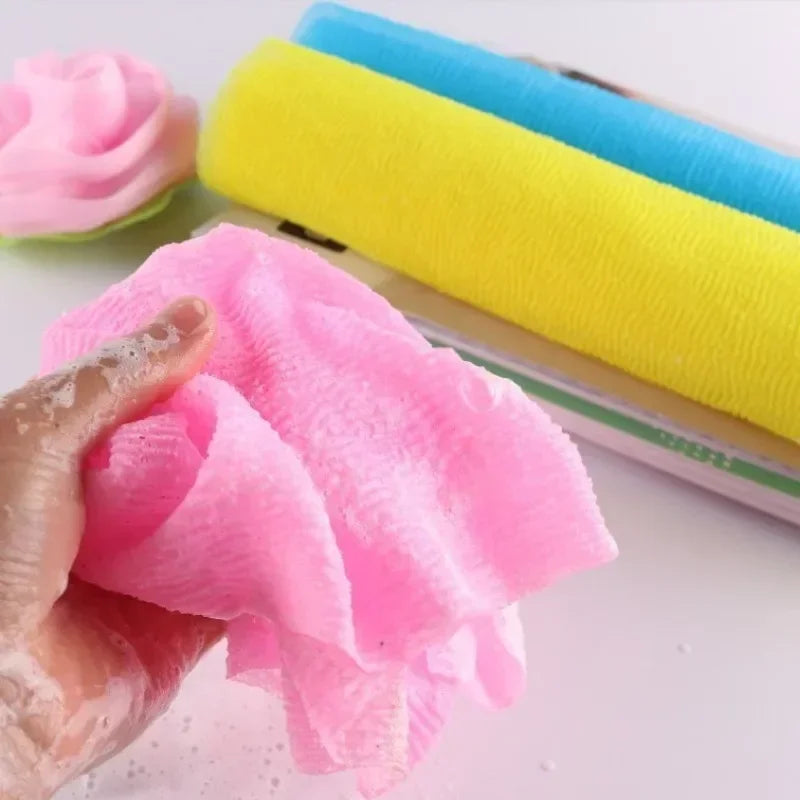 Japanese Nylon Exfoliating Bath Towel & Body Back Scrubber