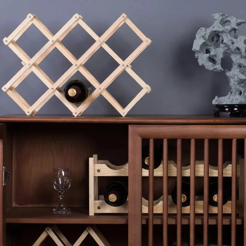Assembled Wooden Wine Rack & Bottle Display Stand – Freestanding Kitchen, Bar & Home Wine Storage Organizer