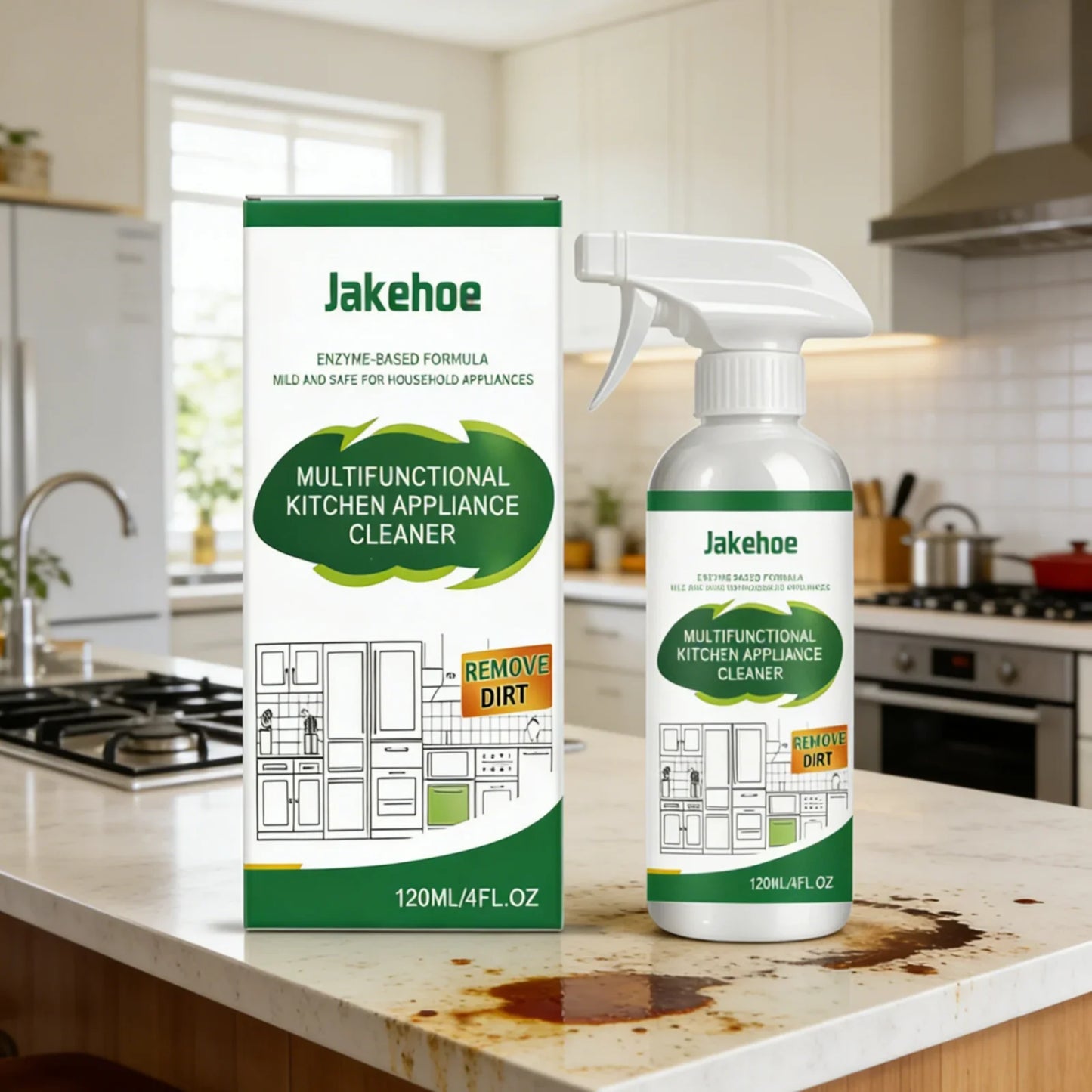 Jakehoe Kitchen Degreaser Spray – Powerful Grease Remover 120ml