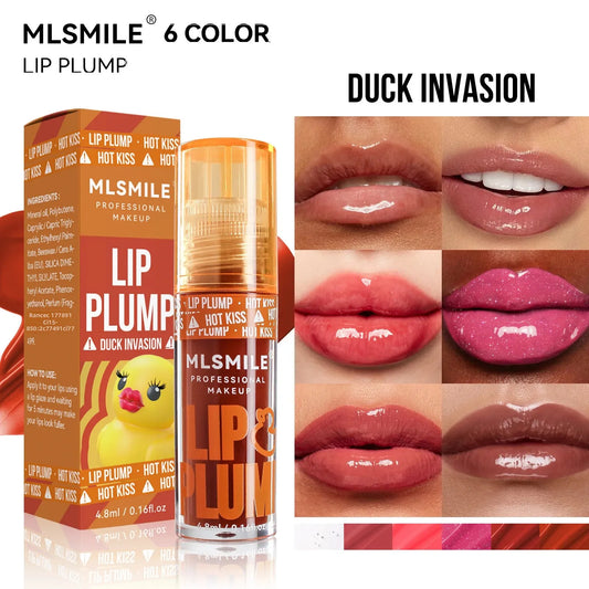 MLSMILE Mirror Lip Gloss Plumping Oil – Cute Duck, 4.8ml Lip Gloss Oil Oasis Select