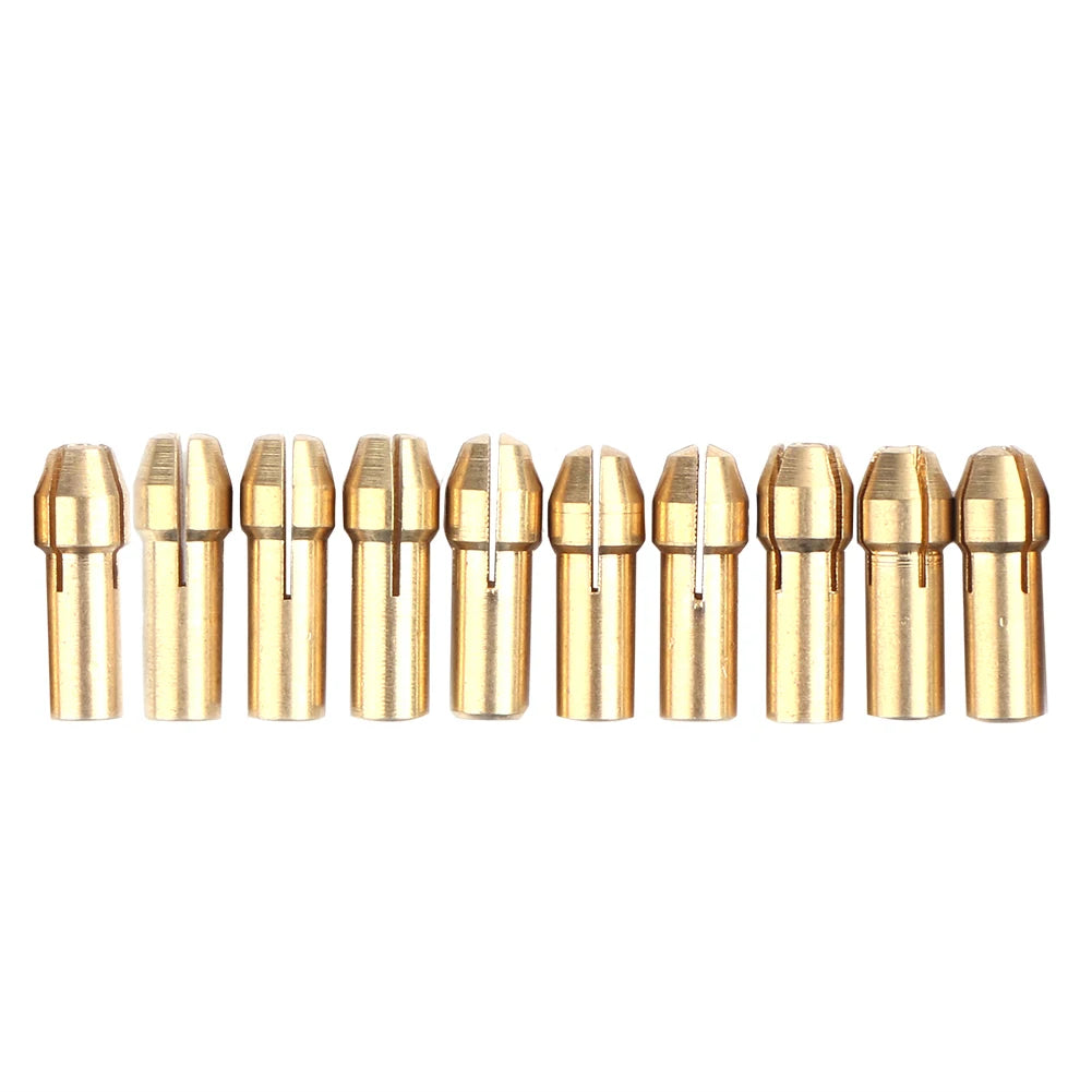 10-Pack Brass Collet Chuck Set for Dremel Rotary Tool (0.5mm–3.2mm) Peaceful Pleasures Health and Wellness