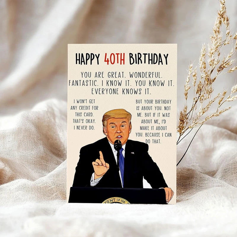 Funny Happy 40th Birthday Card for Women & Men | Humorous