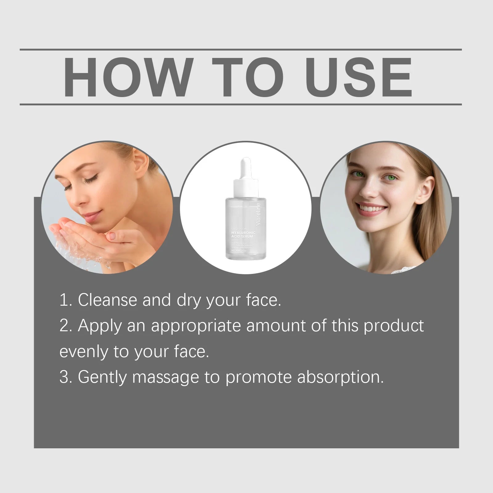 Hyaluronic Acid Facial Serum Hydrating Repair Firming Brightening Barrier Protection Fade Fine Lines Moisturizing Facial Serum Peaceful Pleasures Health and Wellness