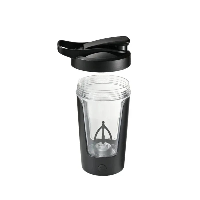 Portable Electric Automatic Blender Cup Protein Shaker Bottle for Protein Milk Mixing Ideal for Gym Enthusiasts Outdoor Travel Peaceful Pleasures Health and Wellness Black
