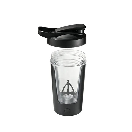 Portable Electric Automatic Blender Cup Protein Shaker Bottle for Protein Milk Mixing Ideal for Gym Enthusiasts Outdoor Travel Peaceful Pleasures Health and Wellness Black