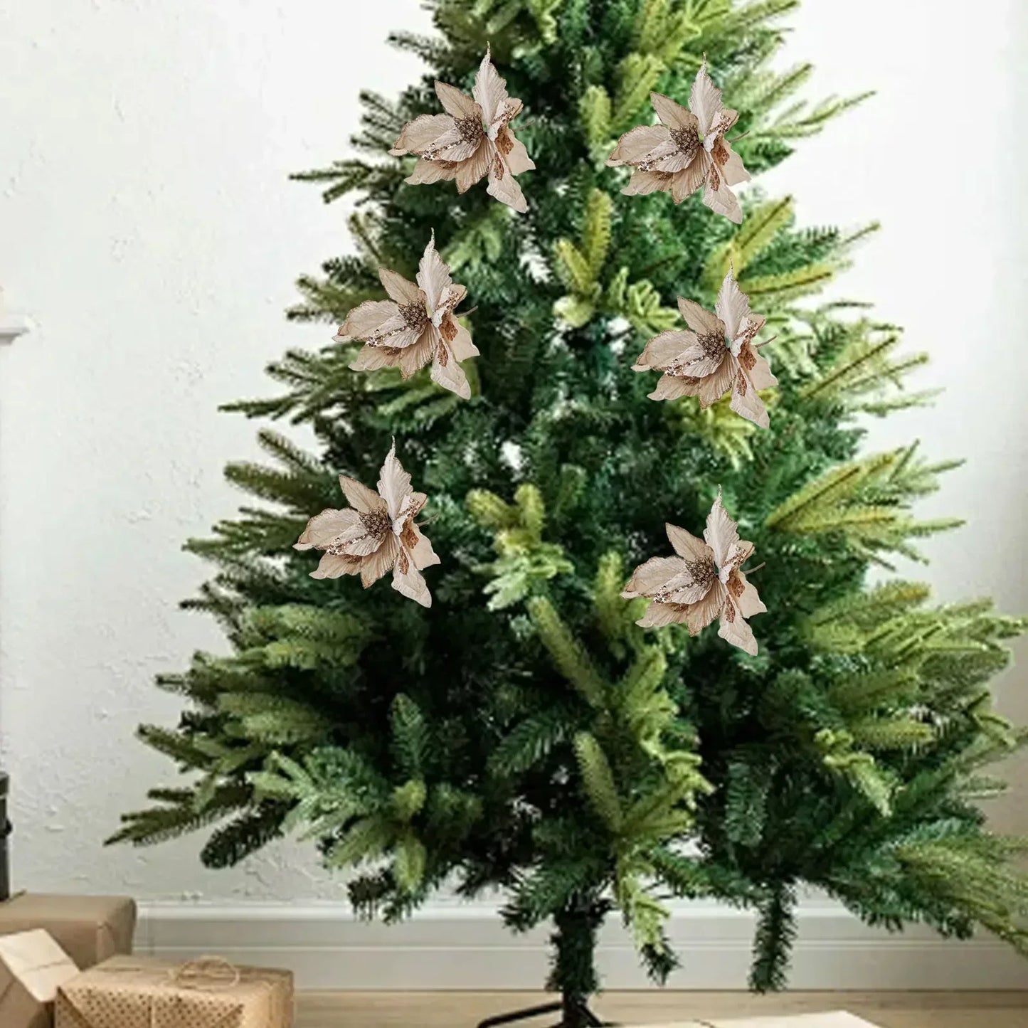 Artificial Christmas Flower Decoration – Layered Petals, 26cm