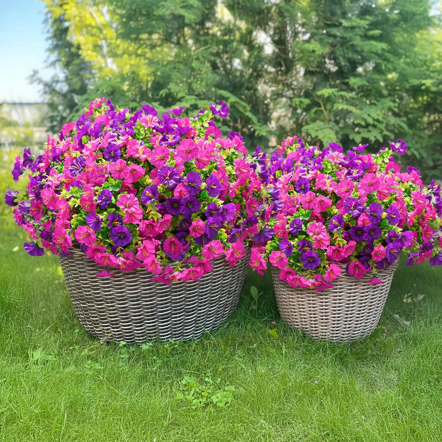 UV Resistant Artificial Silk Flowers for Outdoor Garden & Decor