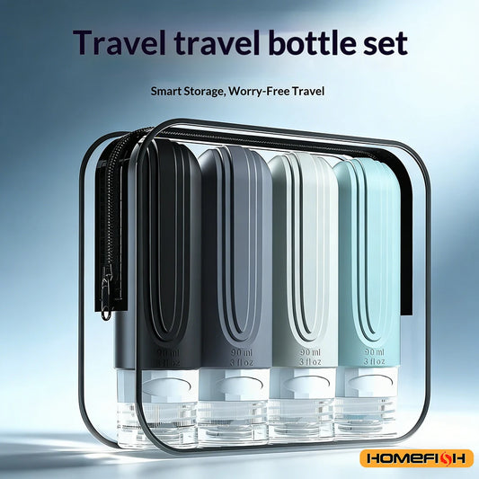 90ml Silicone Travel Bottles Set, Leakproof & Refillable Empty Containers for Shampoo Conditioner Lotion Peaceful Pleasures Health and Wellness
