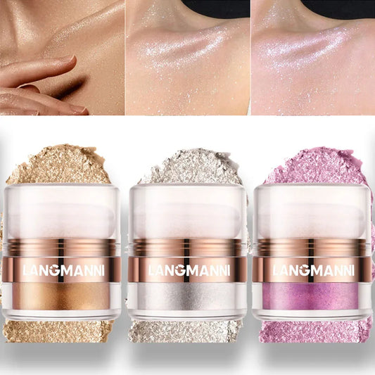 Diamond Glitter Highlighter Powder – Shimmer Face & Body Glow Highlighter Powder Peaceful Pleasures Health and Wellness