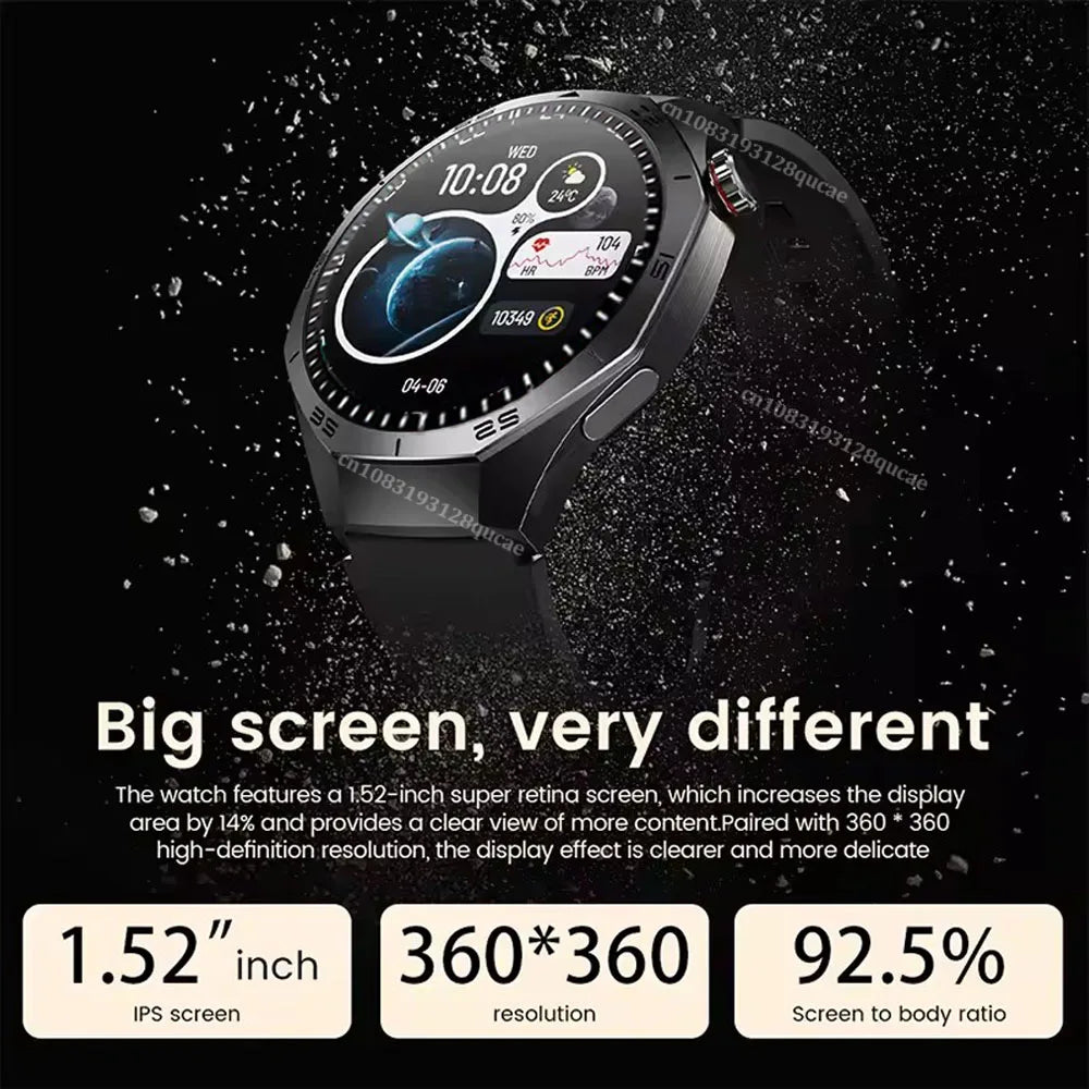 2026 New Smart Watch Men's 1.52 HD Screen Bluetooth Talk Heart Rate Monitor Men Women NFC Outdoor Sport Tracker Smart Watch MA27 Peaceful Pleasures Health and Wellness