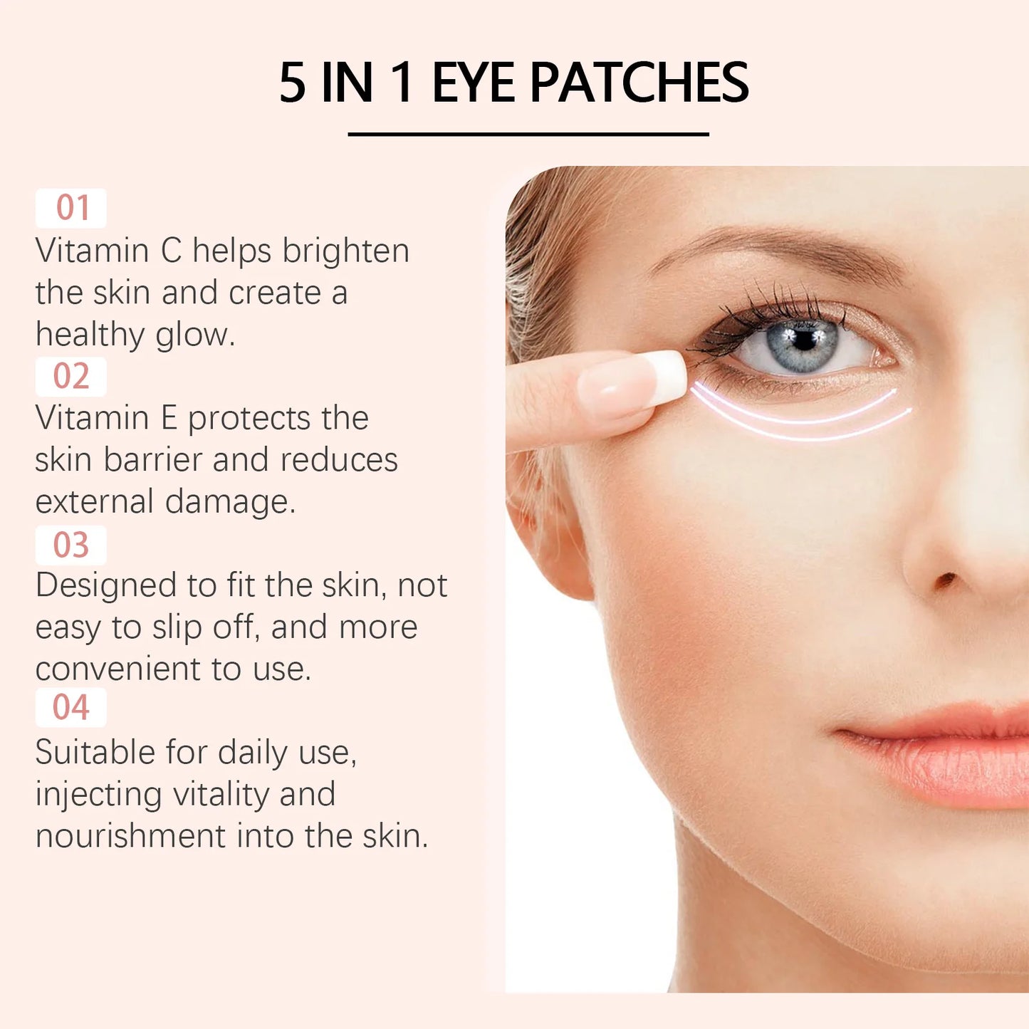 Jaysuing 5-in-1 Collagen Eye Patches 60 Pcs – Hydrate & Firm