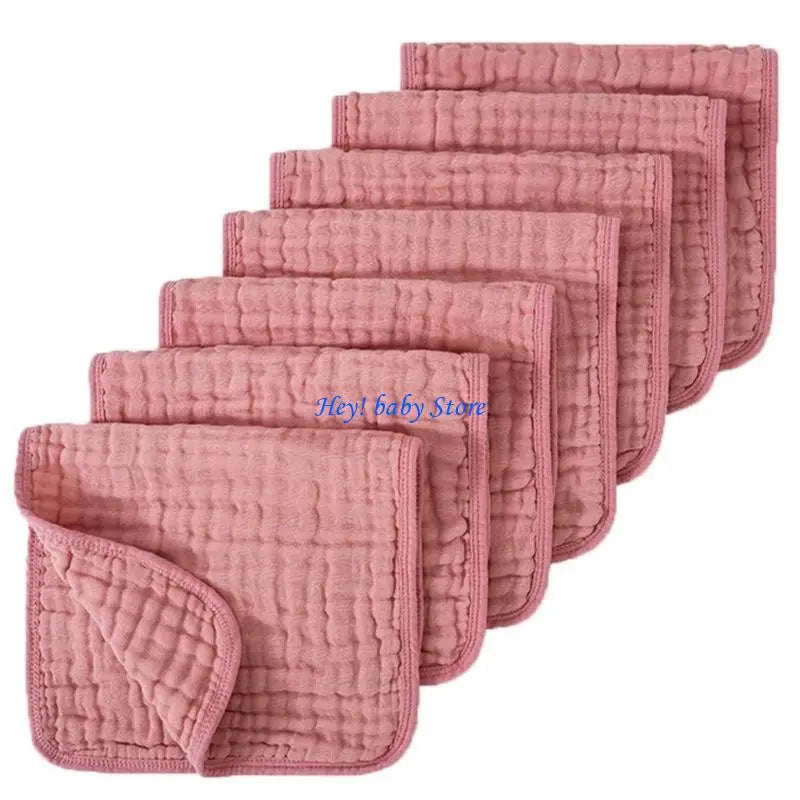 Baby Burp Cloths Set of 6 – 6-Layer Absorbent Cotton Washcloths