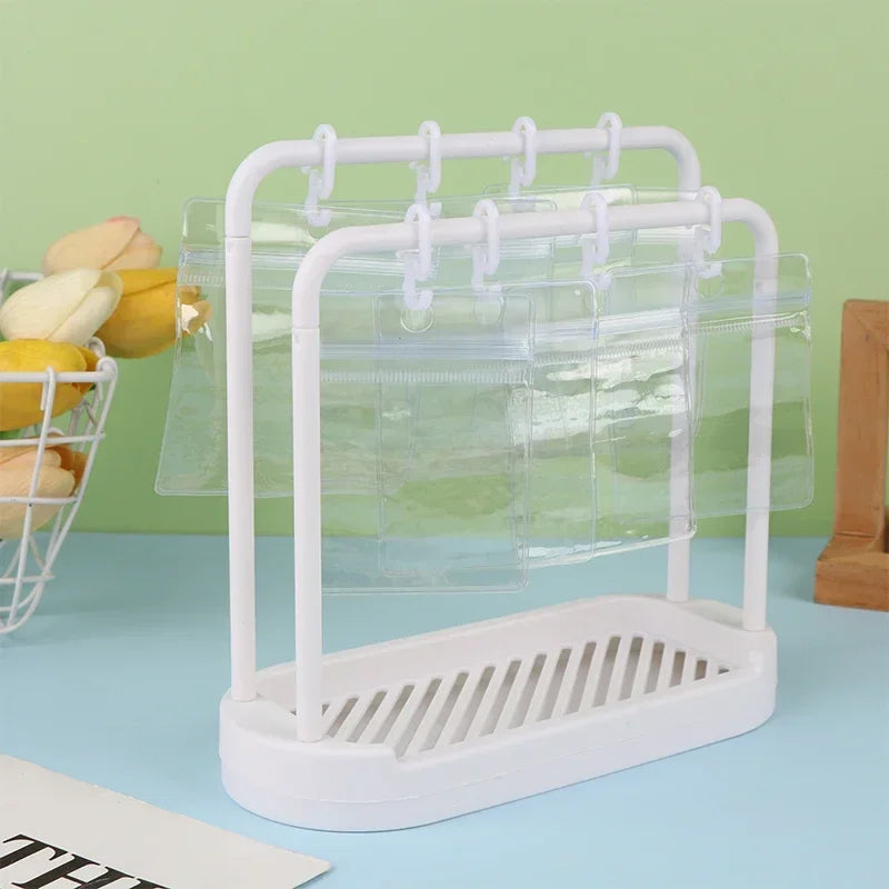 Hanging Badge Stand Desktop Display Shelf | Card & Jewelry Organizer