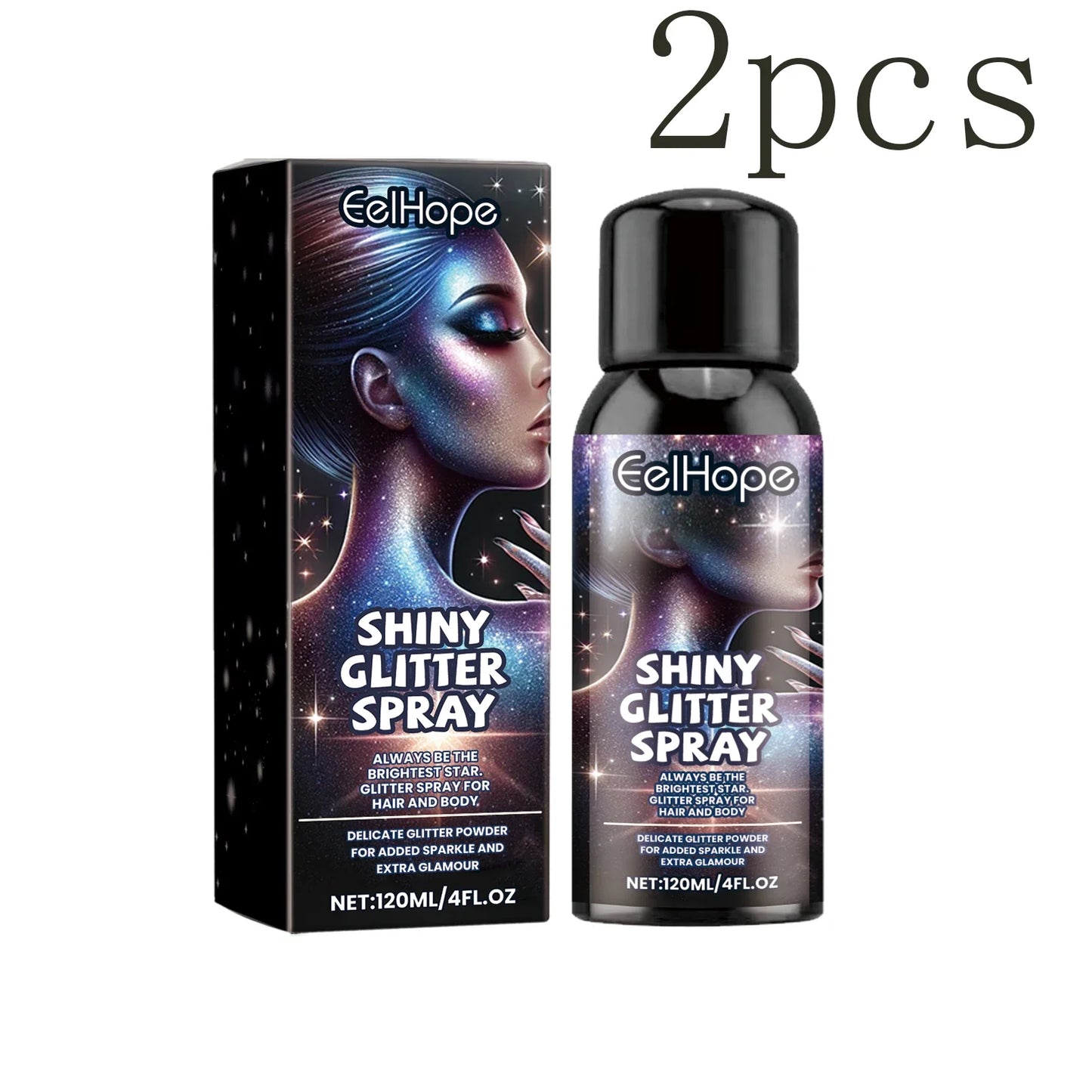 Eelhope Glitter Spray – Hair & Body Shimmer for Festivals