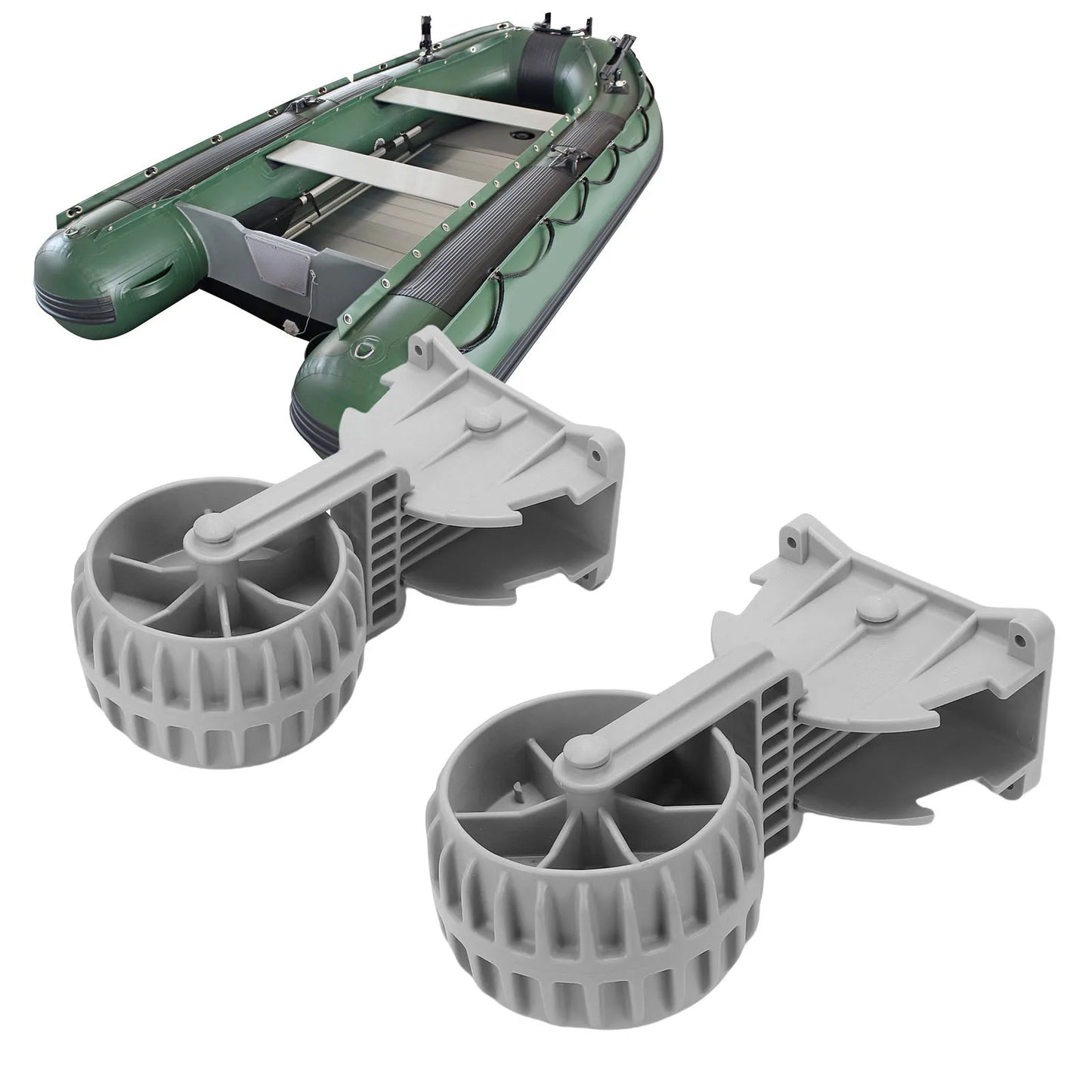 Flip-Up Boat Launching Wheels | Locking Dinghy Towing Wheels