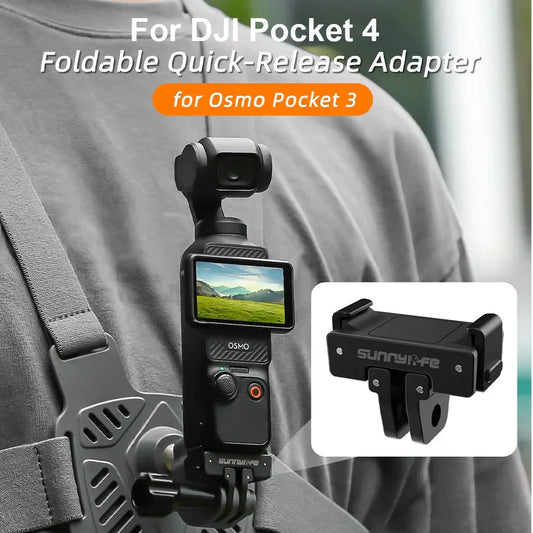 Sunnylife Quick Release Foldable Mount Adapter for DJI Pocket 4/3 Camera Mount Adapter Oasis Select