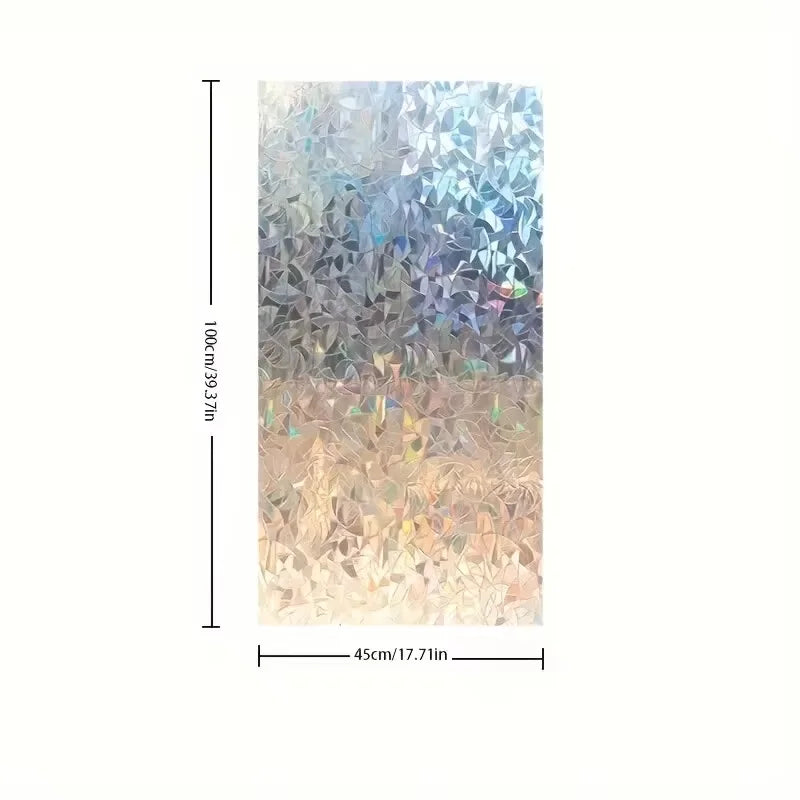 Colorful Crescent Geometric Privacy Window Film – Static Cling