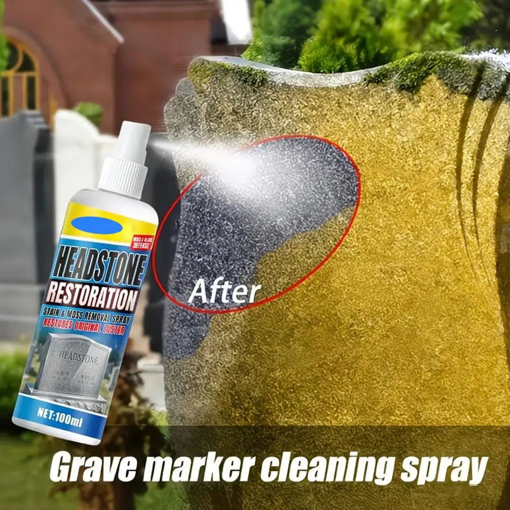 Multipurpose Headstone Cleaner Spray Remove Stains Dirt Moss Fast Acting No Corrosion Granite Marble Gravestone Cleaner Peaceful Pleasures Health and Wellness