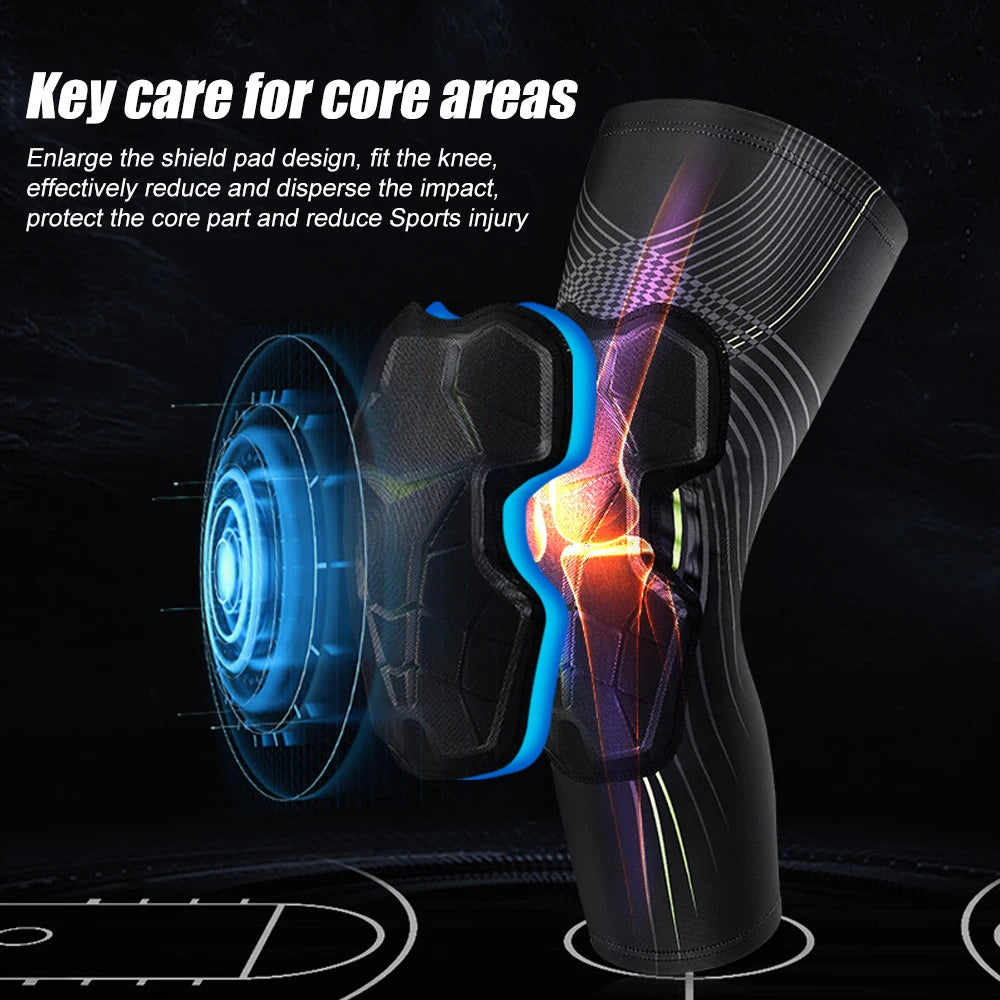 Padded Knee Brace Sleeve for Basketball, Volleyball & Sports Sports Knee Sleeve Peaceful Pleasures Health and Wellness