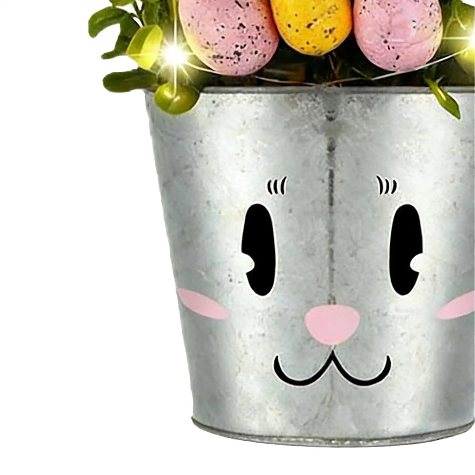 Funny Spring Decor with Lights Cute Easter Planter Pot Bunny Decor for Indoor Outdoor Home Living Room Bedroom Balcony Peaceful Pleasures Health and Wellness