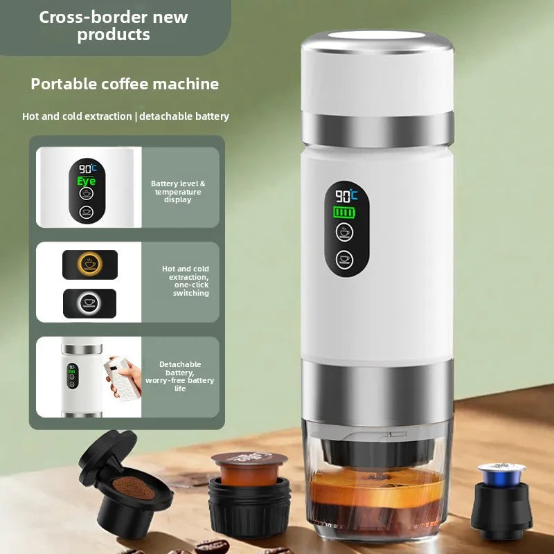 Portable Capsule Coffee Machine | Wireless Battery-Powered