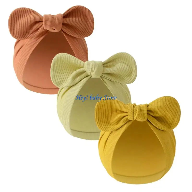 Newborn Bowknot Bonnet Hat | Soft Cotton Cap 0–3 Months