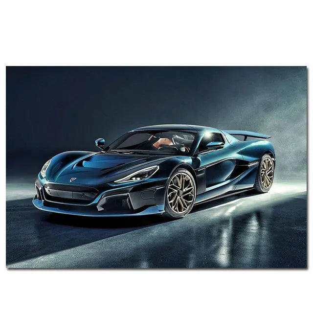 Supercar Canvas Wall Art | Sport Car Poster for Living Room Canvas Wall Art Peaceful Pleasures Health and Wellness 17 30x40cm Unframed
