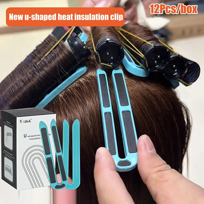 Heat Resistant Hair Perm U-Clips 12pcs – Salon DIY Tool
