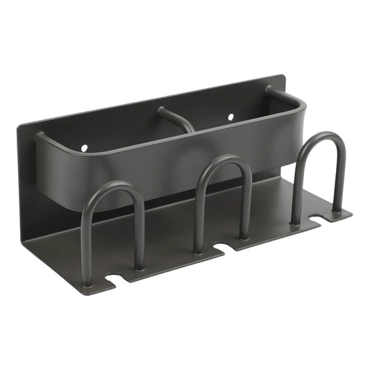 Wall Mounted Aluminum Toothbrush Holder – 3 Slot Organizer Toothbrush Holder Oasis Select black