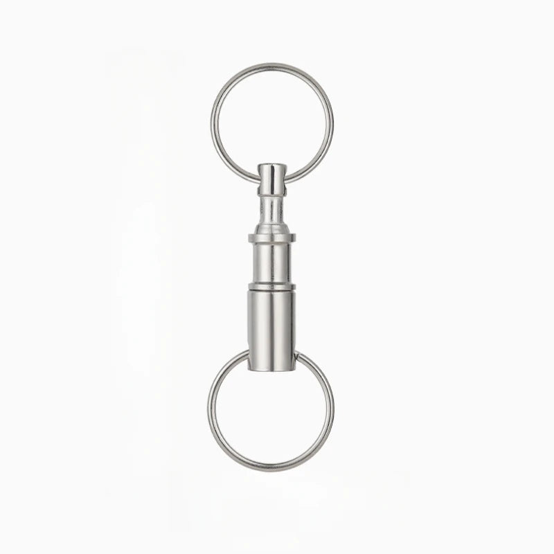 Quick Release Pull Apart Metal Keychain | Detachable Keyring