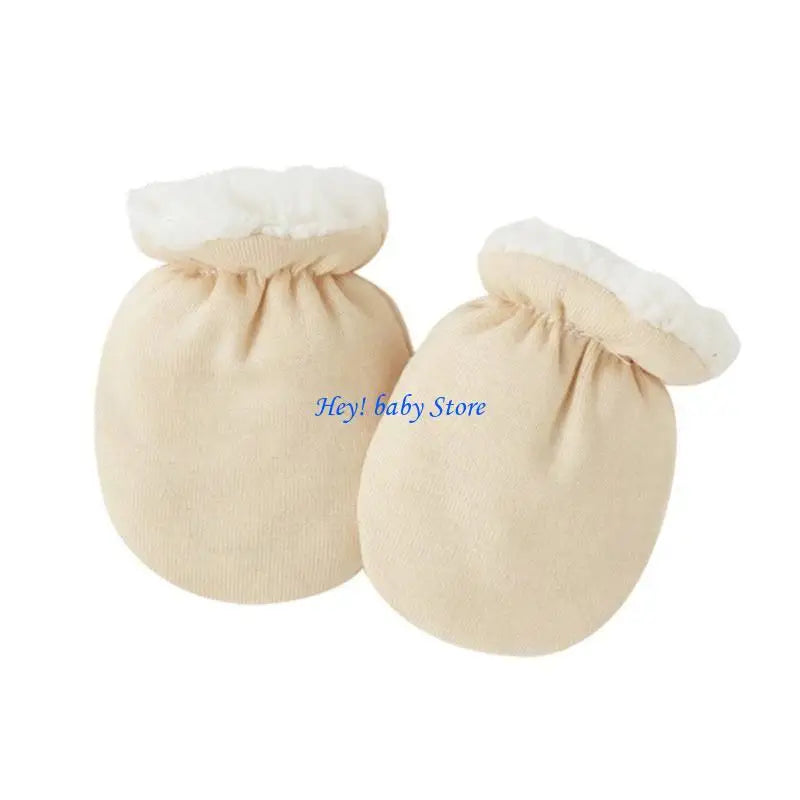 Anti-Scratch Baby Mittens | Soft Lamb Wool Newborn Gloves