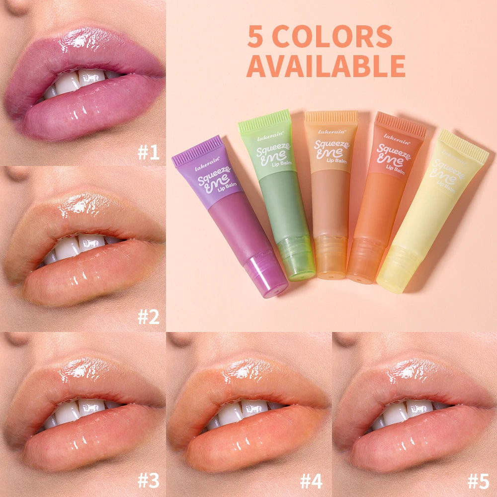 Lip Gloss Long Lasting Moisturizing Lip Balm with Hyaluronic Acid Sheer Strawberry Flavor Squeeze Tube Plumping Gloss Hydration Peaceful Pleasures Health and Wellness