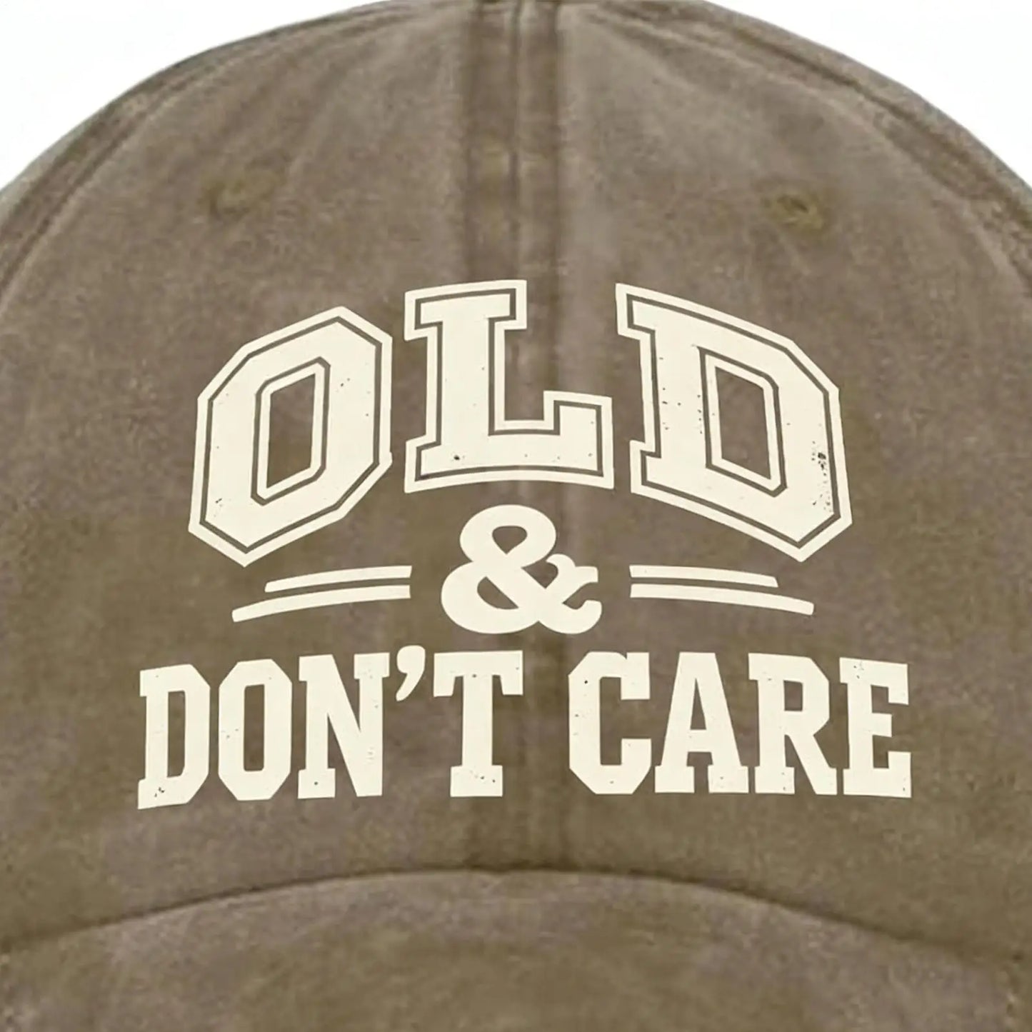 Vintage Distressed Baseball Cap | "Old Don't Care" Unisex Hat