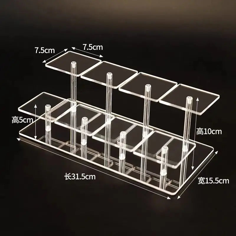 Acrylic Tiered Display Rack for Lipstick, Makeup & Figurines