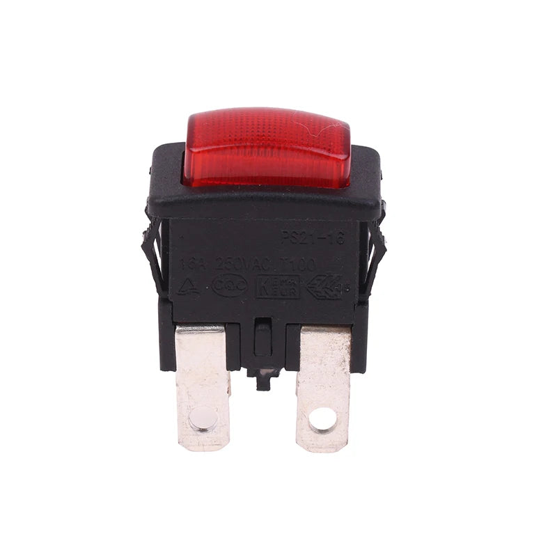 PS21-16 4-Pin 16A Self-Locking Rocker Switch with Light Rocker Switch Peaceful Pleasures Health and Wellness