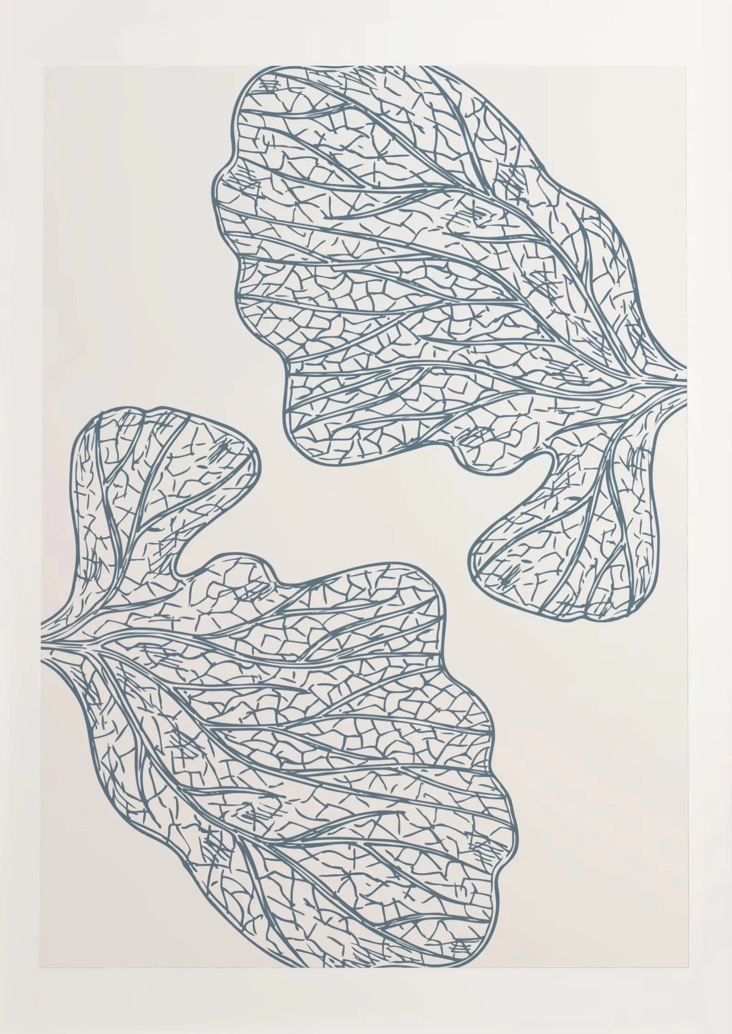 Blue Coastal Sketch Canvas Wall Art – Starfish Jellyfish Print