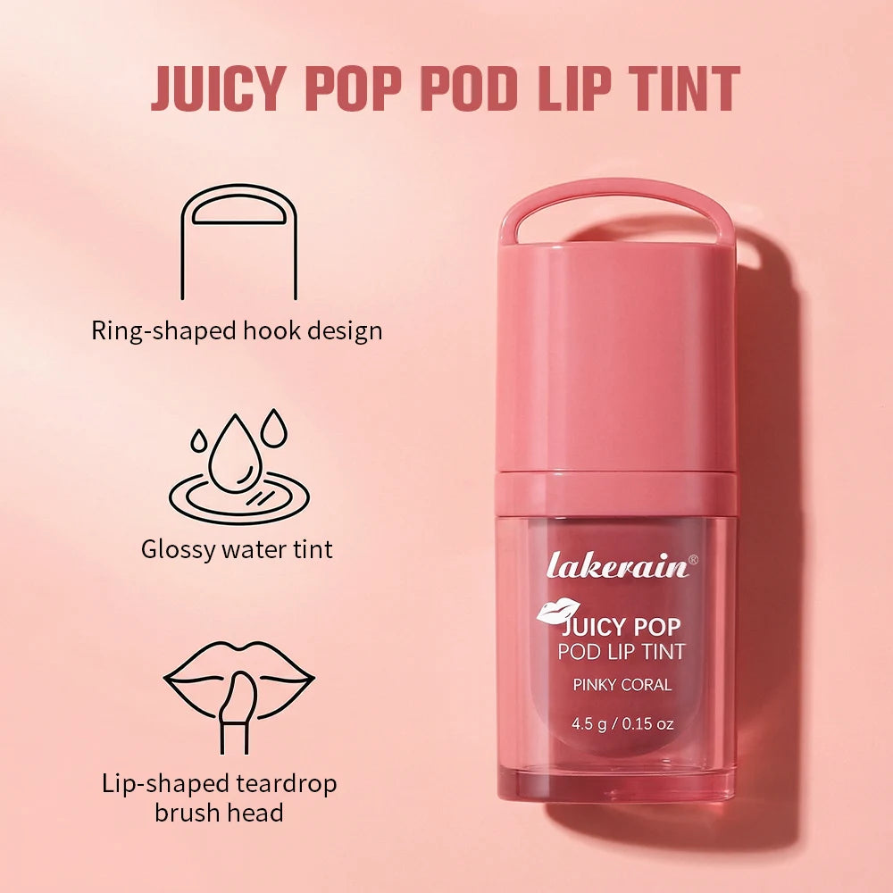 Juicy Hydrated Lip Tint Buildable Glossy Finish Ceramide Peptide Water-to-oil Formula Long-lasting Color Buckle Design Lip Tint Peaceful Pleasures Health and Wellness