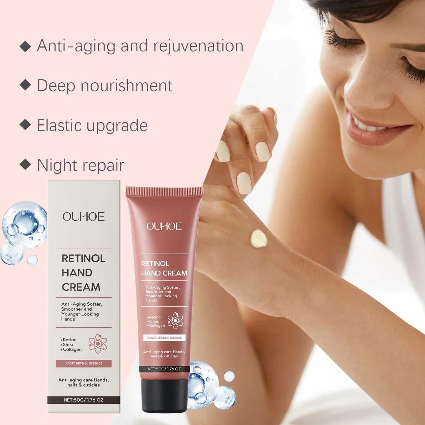 Retinol Hand Cream – Firming Lotion for Dry & Aging Hands 50g