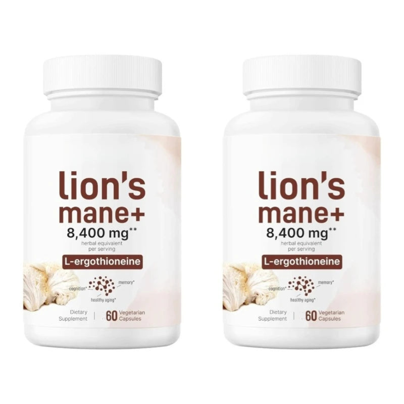 Lion's Mane Mushroom Extract 8400mg + L-Ergothioneine 240 Caps