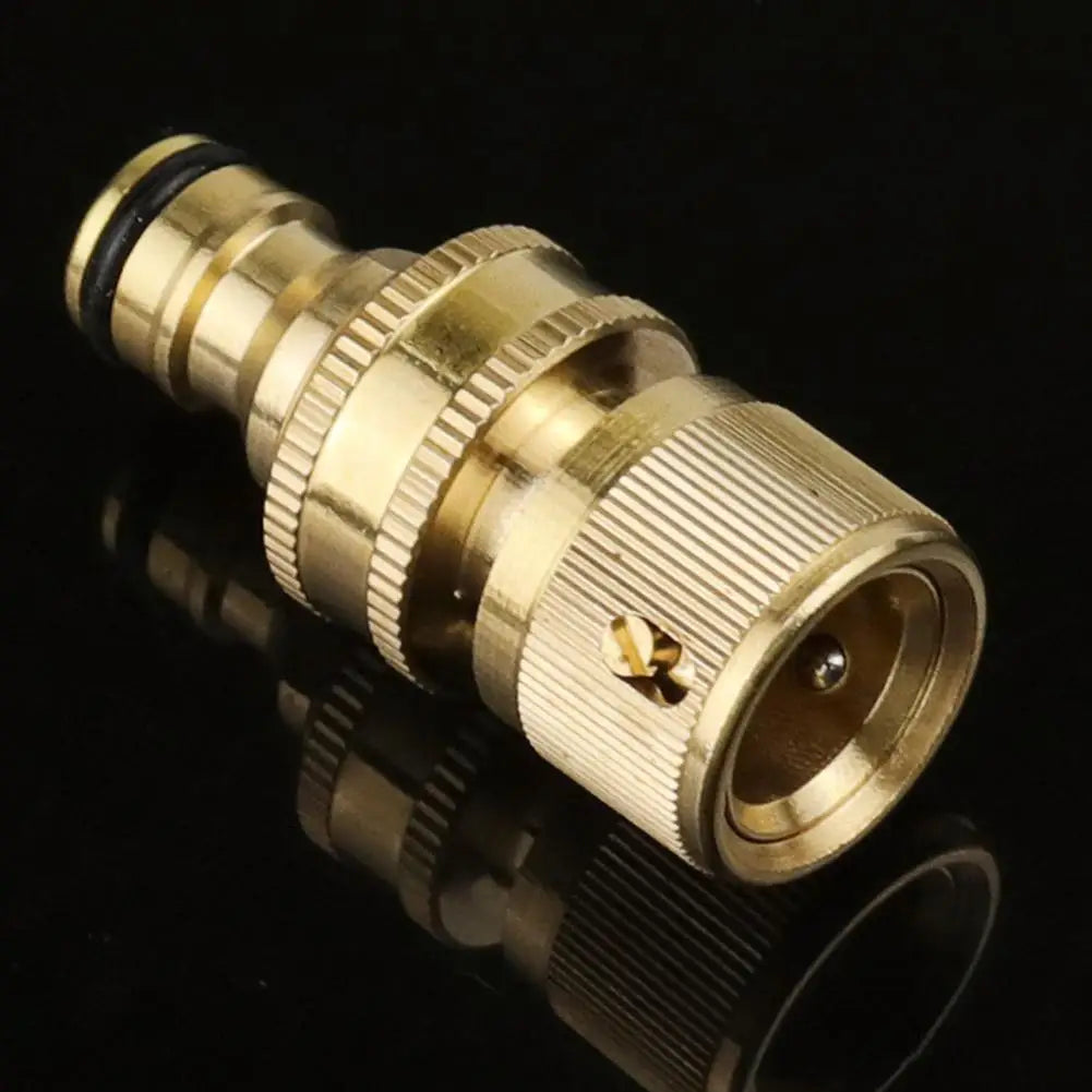 1PCS Brass Garden Hose Quick Connect Fitting3/4" Water Hose Connector Male Female Threads Universal Hose Adapter for Watering Peaceful Pleasures Health and Wellness