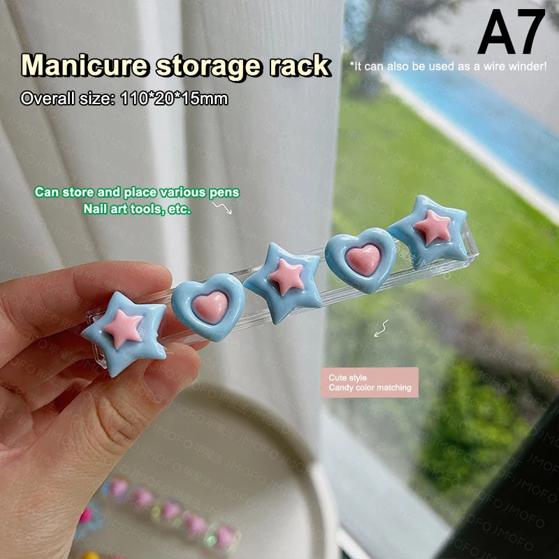 Cartoon Nail Brush Holder Stand Salon Pen Rack Accessoire Brushes For Manicure Tool Nail Art Brush Holder Carrier Storage Peaceful Pleasures Health and Wellness A7
