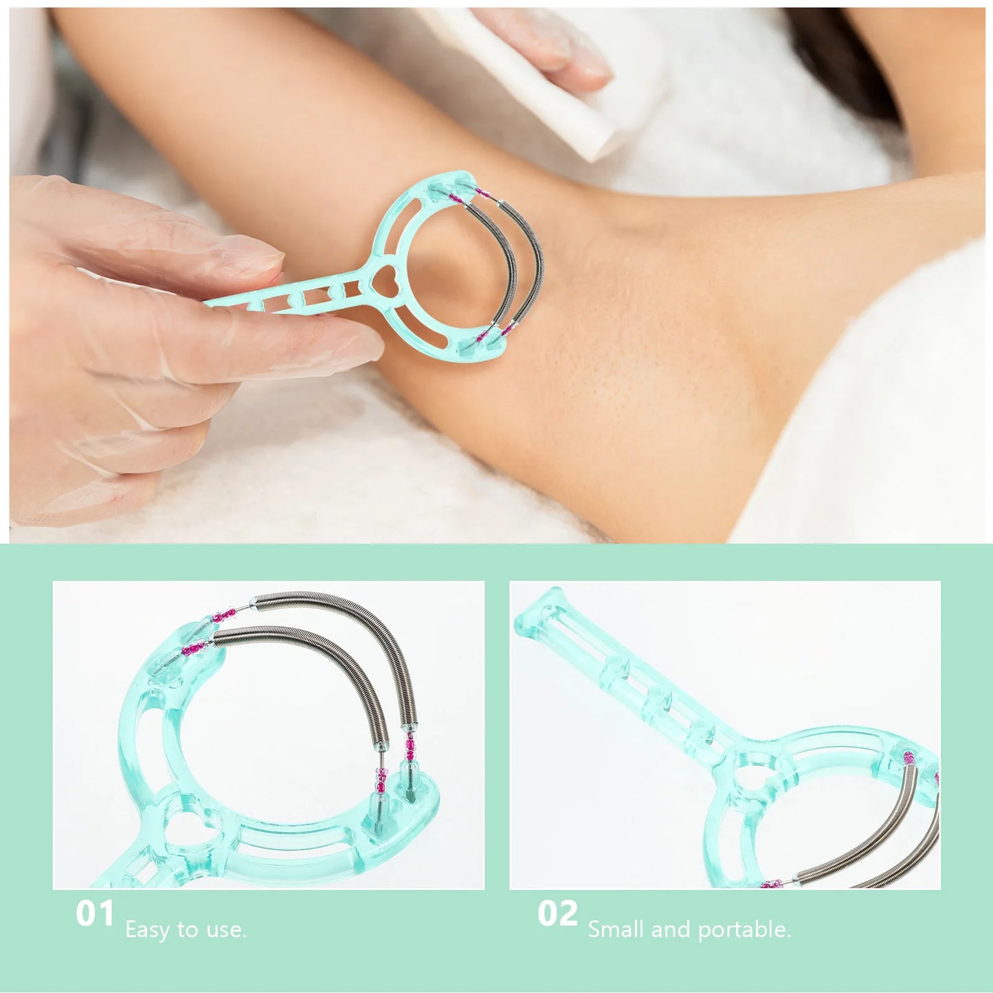 Spring Facial Hair Epilator – Portable Painless Hair Remover