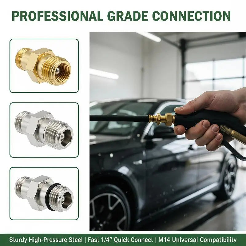 M14 x 1.5 Quick Connector Set – Leak-Proof Pressure Washer Fittings
