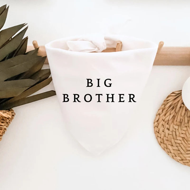 Big Brother Big Sister Dog Bandana | Baby Shower Announcement Dog Bandana Peaceful Pleasures Health and Wellness Big Brother 75x52x52cm