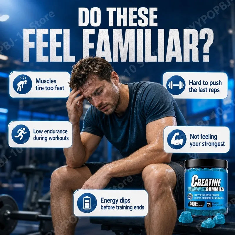 Blueberry Creatine Gummies 120ct – Energy & Muscle Support
